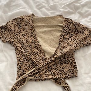 Brandy Melville Cheetah Crop Top